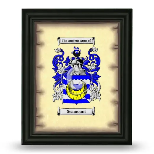 Seamount Coat of Arms Framed - Black