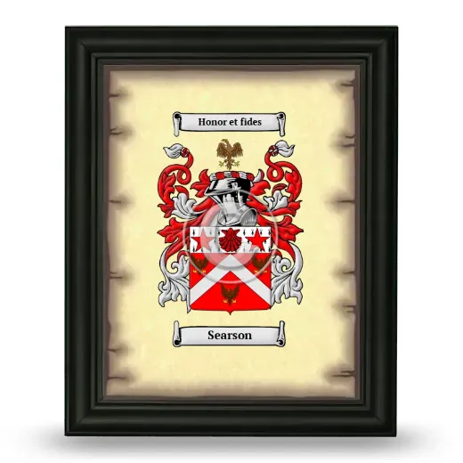 Searson Coat of Arms Framed - Black
