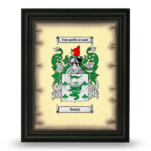 Seary Coat of Arms Framed - Black