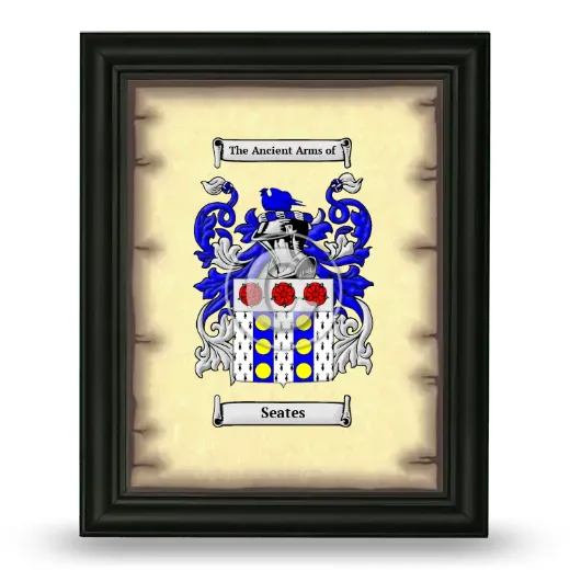 Seates Coat of Arms Framed - Black