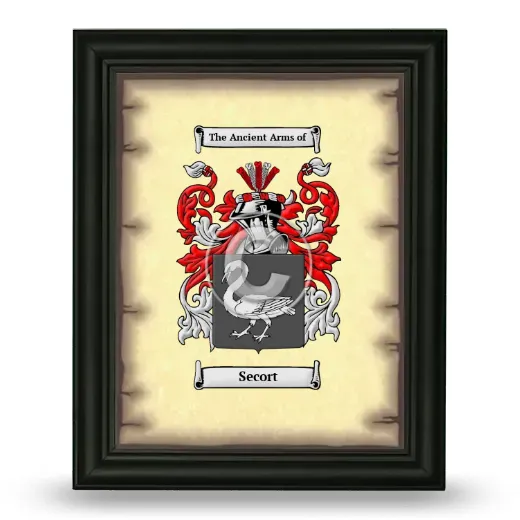 Secort Coat of Arms Framed - Black