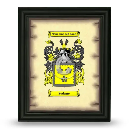 Sedane Coat of Arms Framed - Black
