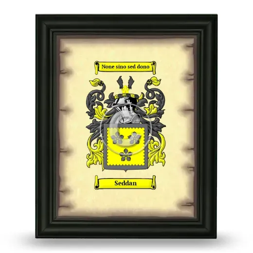 Seddan Coat of Arms Framed - Black