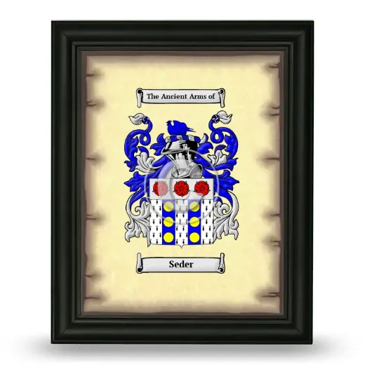 Seder Coat of Arms Framed - Black