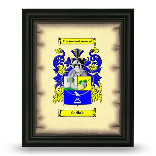 Sedlak Coat of Arms Framed - Black