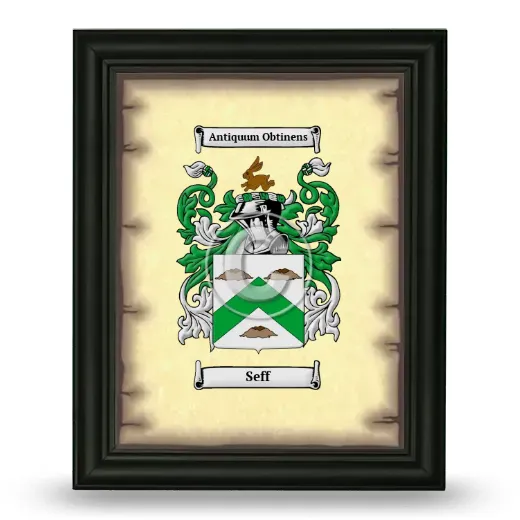 Seff Coat of Arms Framed - Black