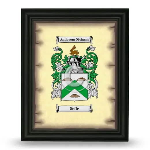 Seffe Coat of Arms Framed - Black