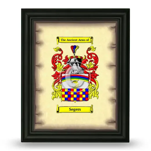 Segers Coat of Arms Framed - Black