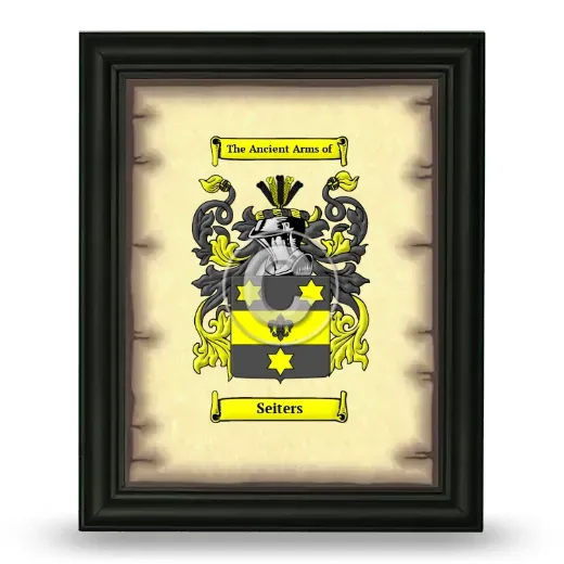 Seiters Coat of Arms Framed - Black