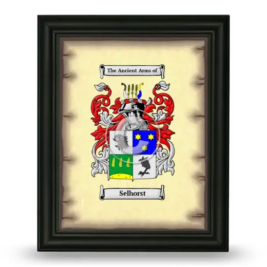 Selhorst Coat of Arms Framed - Black