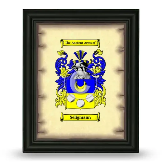 Seligmann Coat of Arms Framed - Black