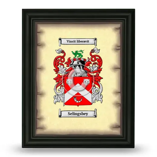 Selingsbey Coat of Arms Framed - Black