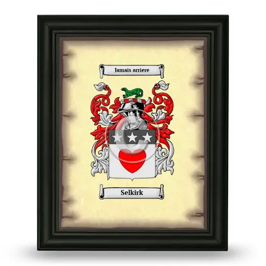 Selkirk Coat of Arms Framed - Black