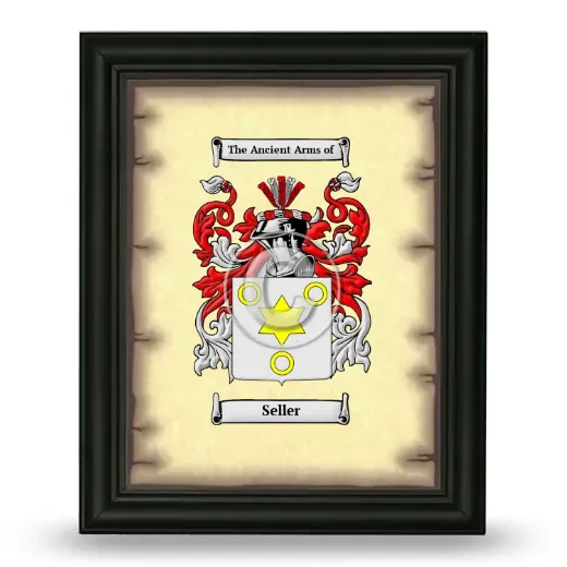 Seller Coat of Arms Framed - Black