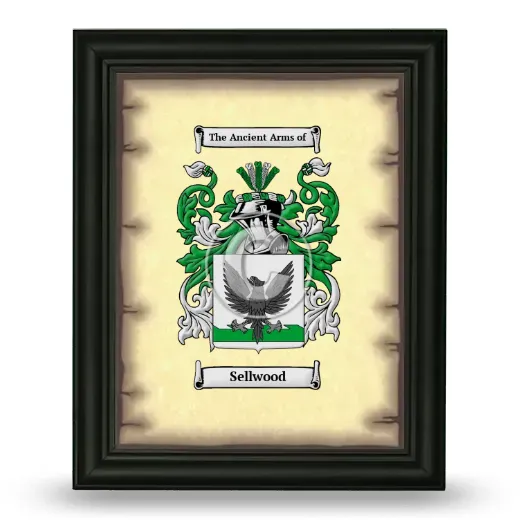 Sellwood Coat of Arms Framed - Black