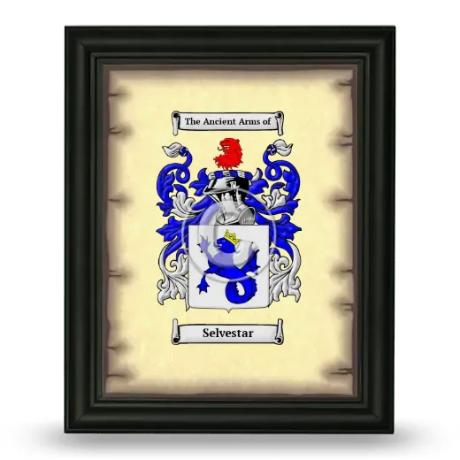 Selvestar Coat of Arms Framed - Black