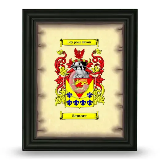 Semore Coat of Arms Framed - Black