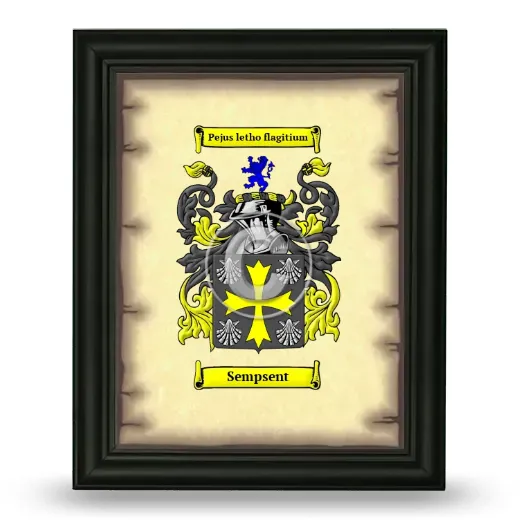 Sempsent Coat of Arms Framed - Black