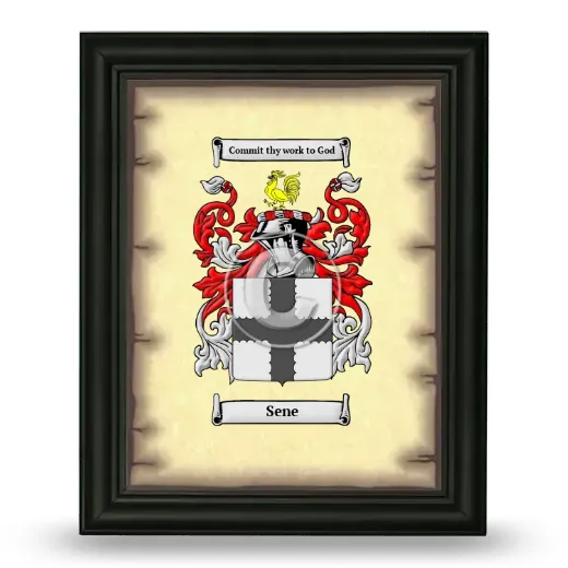 Sene Coat of Arms Framed - Black