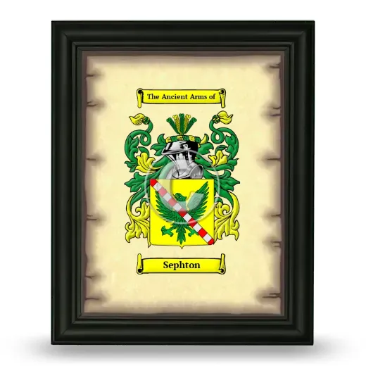 Sephton Coat of Arms Framed - Black