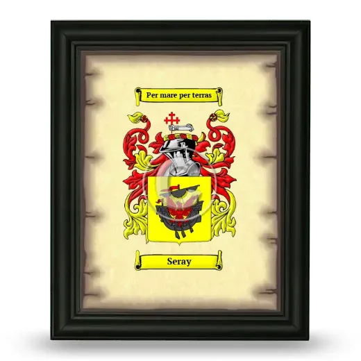 Seray Coat of Arms Framed - Black
