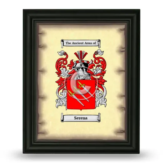 Serena Coat of Arms Framed - Black