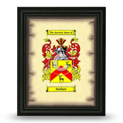 Serfaes Coat of Arms Framed - Black