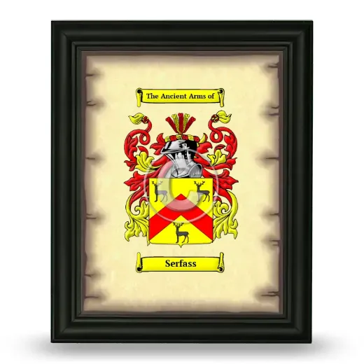 Serfass Coat of Arms Framed - Black