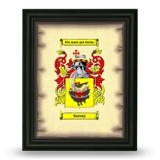 Serray Coat of Arms Framed - Black