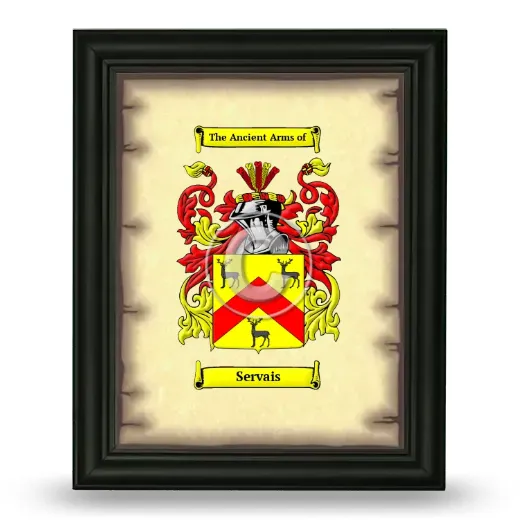Servais Coat of Arms Framed - Black