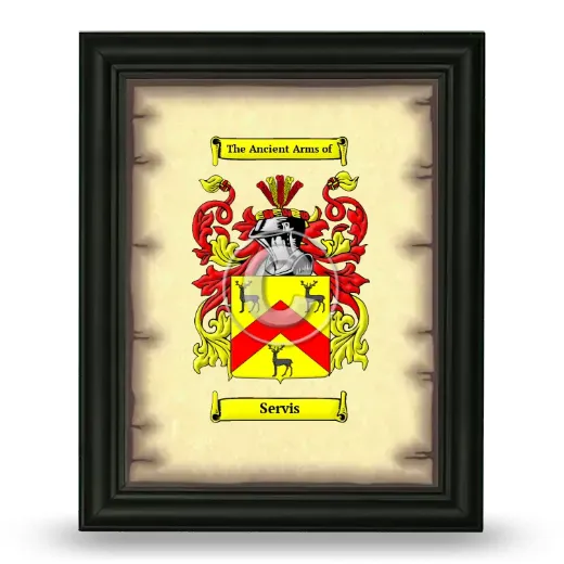Servis Coat of Arms Framed - Black