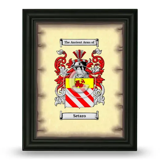 Setaro Coat of Arms Framed - Black