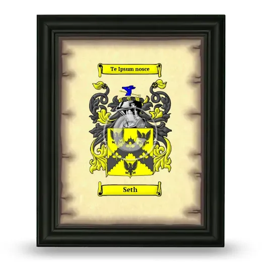 Seth Coat of Arms Framed - Black