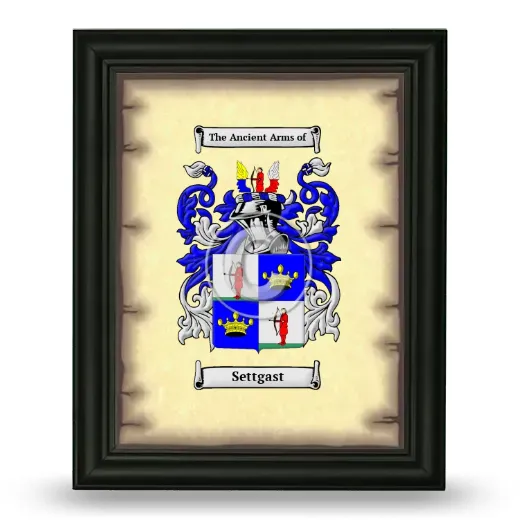 Settgast Coat of Arms Framed - Black