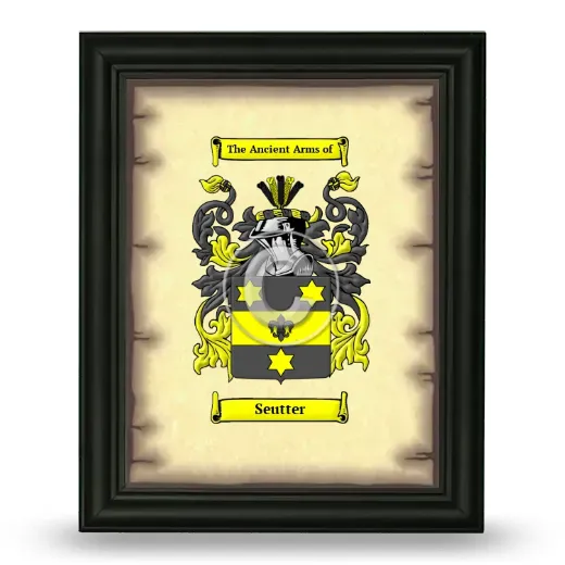 Seutter Coat of Arms Framed - Black