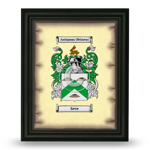 Seve Coat of Arms Framed - Black