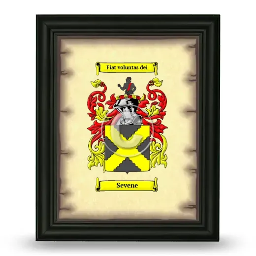 Sevene Coat of Arms Framed - Black