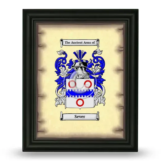 Sever Coat of Arms Framed - Black
