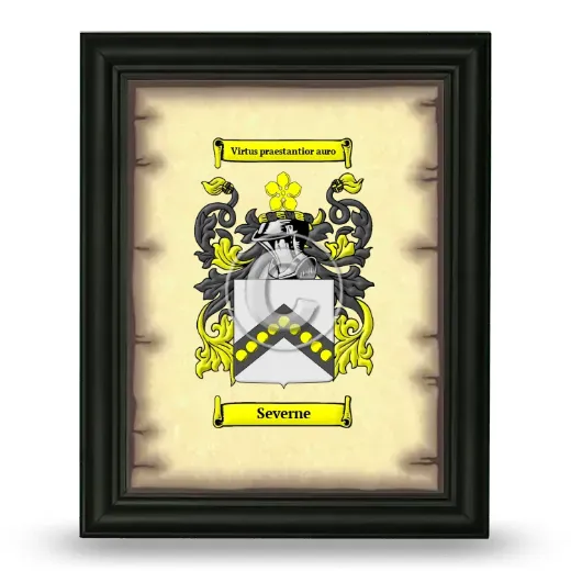 Severne Coat of Arms Framed - Black
