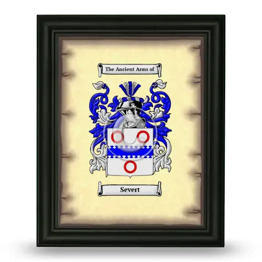 Severt Coat of Arms Framed - Black