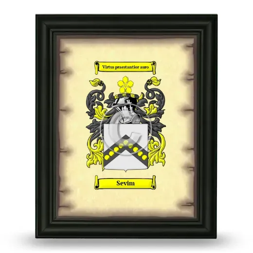 Sevim Coat of Arms Framed - Black