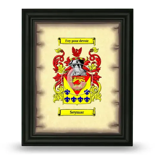 Seymar Coat of Arms Framed - Black