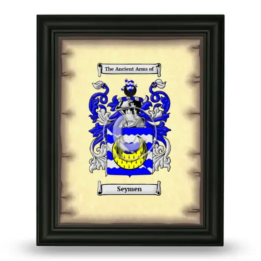 Seymen Coat of Arms Framed - Black