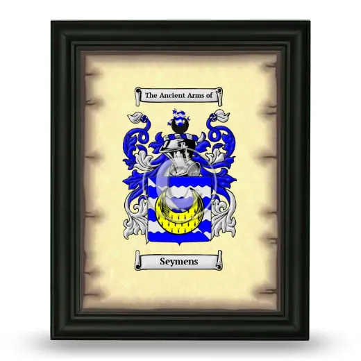 Seymens Coat of Arms Framed - Black