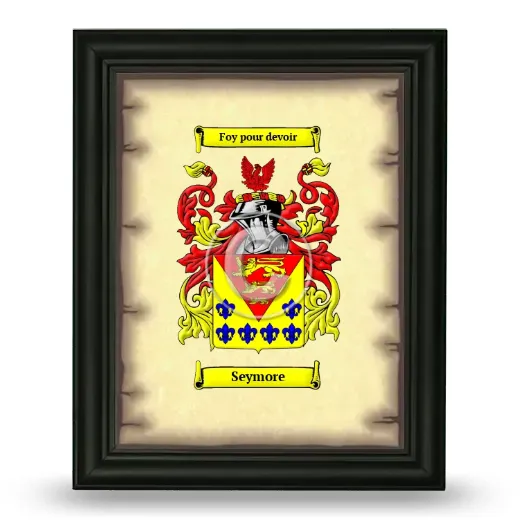 Seymore Coat of Arms Framed - Black