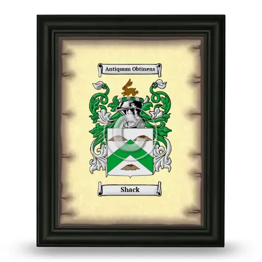 Shack Coat of Arms Framed - Black