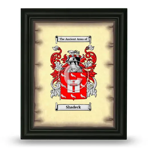 Shadeck Coat of Arms Framed - Black