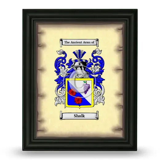 Shalk Coat of Arms Framed - Black