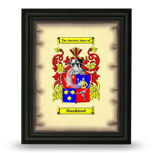 Shankland Coat of Arms Framed - Black