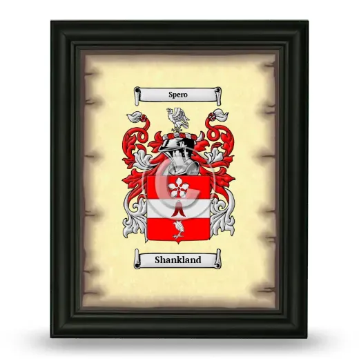 Shankland Coat of Arms Framed - Black